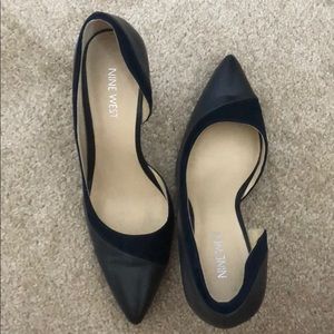 Two toned navy heels from Nine West